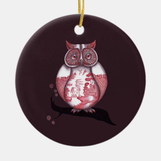 Twee zeehondenboomgaarden keramisch ornament (Voorkant)