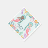 Twee zeemeermin servet (Hoek)