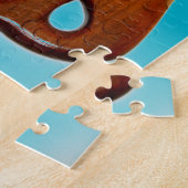 twee zeemeerminnen op de uitkijk legpuzzel (Zijkant)