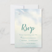 Twee zeemeeuwen RSVP kaartje (Voorkant)