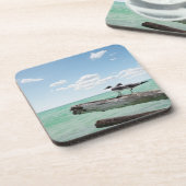 Twee zeemijlen op een dode boom die eruit kleeft onderzetter (Linkerzijde)