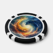 Twee zeemonsters achtervolgen elkaar, fantasie poker chips (Enkel)