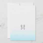 Twee zeepaarden Elegant Beach Weddenschap Kaart (Achterkant)