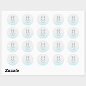 Twee zeepaarden Elegant Beach Weddenschap Ronde Sticker (Vel)