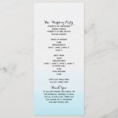 Twee Zeepaardjes Elegant Strand Wedding Program Ra Programmakaart (Achterkant)