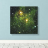 Twee zeer heldere sterren canvas afdruk (Insitu (Houten vloer))