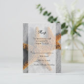 Twee Zeester & Zand, Strand Bruiloft RSVP Antwoord Uitnodiging Briefkaart (Staand voorkant)