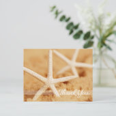 Twee zeesterren Dank u Briefkaart (Staand voorkant)