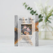 Twee Zeesterren in het Zand, Strand Huwelijk Save The Date (Staand voorkant)