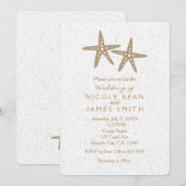 Twee Zeesterren Strand Trouw Uitnodigingen (Voorkant / Achterkant)