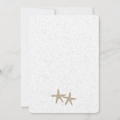 Twee Zeesterren Strand Trouw Uitnodigingen (Achterkant)