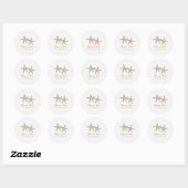 Twee Zeesterren Strand Zomer Bruidsdouche Stickers (Vel)