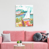 Twee zeilboten canvas afdruk (Insitu (Woonkamer))