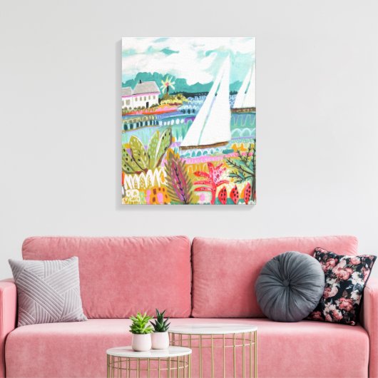 Twee zeilboten canvas afdruk (Insitu (Woonkamer))