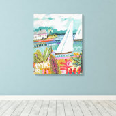 Twee zeilboten canvas afdruk (Insitu (Houten vloer))