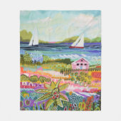Twee zeilboten en Cottage Fleece Deken (Voorkant)