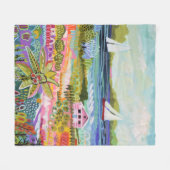 Twee zeilboten en Cottage Fleece Deken (Voorkant (Horizontaal))