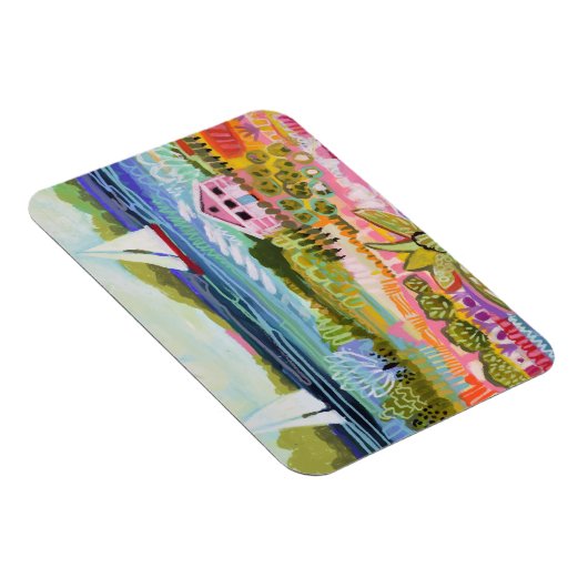 Twee zeilboten en Cottage Magneet (Rechterzijde)