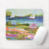 Twee zeilboten en Cottage Muismat (Met muis)