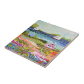 Twee zeilboten en Cottage Tegeltje (Zijkant)