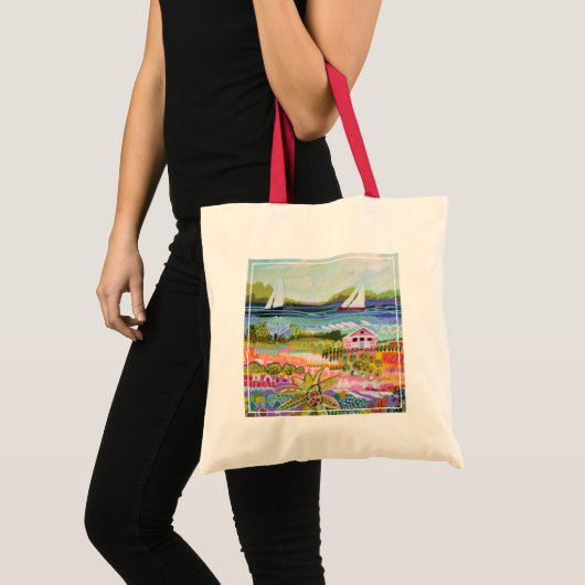 Twee zeilboten en Cottage Tote Bag (Voorkant (product))