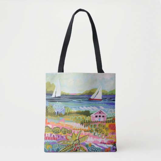 Twee zeilboten en Cottage Tote Bag (Voorkant)