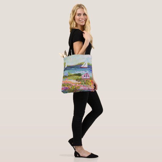 Twee zeilboten en Cottage Tote Bag (Op model)