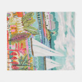 Twee zeilboten fleece deken (Voorkant (Horizontaal))