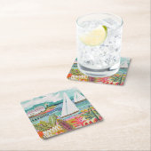 Twee zeilboten kartonnen onderzetters (Insitu)