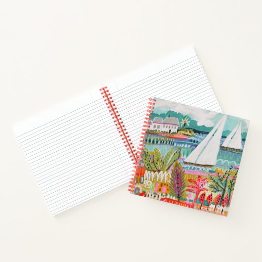 Twee zeilboten notitieboek (Binnen)