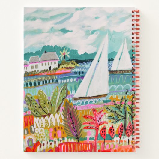 Twee zeilboten notitieboek (Achterkant)