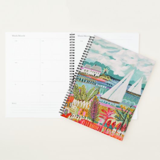 Twee zeilboten planner (Display)