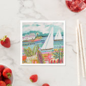 Twee zeilboten servet (Insitu)