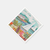 Twee zeilboten servet (Hoek)