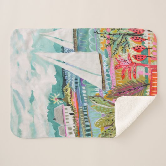 Twee zeilboten sherpa deken (Voorkant (horizontaal))