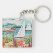 Twee zeilboten sleutelhanger (Achterkant)