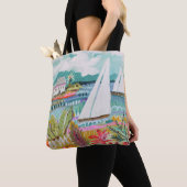 Twee zeilboten tote bag (Dichtbij)