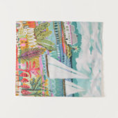 Twee zeilboten wandkleed (Voorkant (horizontaal))