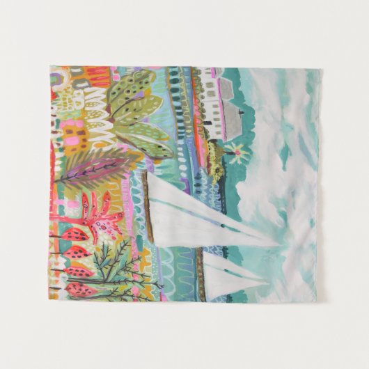 Twee zeilboten wandkleed (Voorkant (horizontaal))