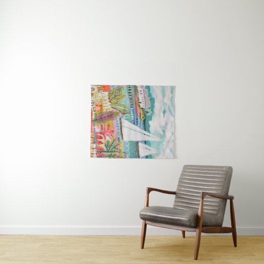 Twee zeilboten wandkleed (In Situ (horizontaal))