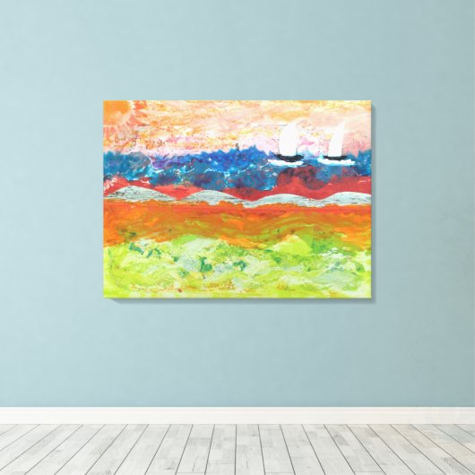 Twee zeilen canvas afdruk (Insitu (Houten vloer))