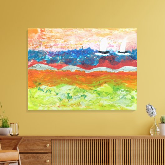 Twee zeilend canvas afdruk (Insitu (Woonkamer))