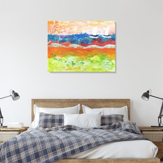 Twee zeilend canvas afdruk (Insitu (Slaapkamer))