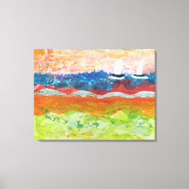 Twee zeilend canvas afdruk