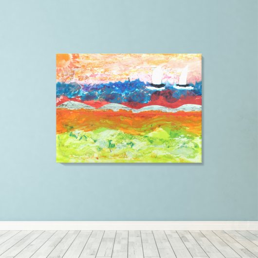 Twee zeilend canvas afdruk (Insitu (Houten vloer))