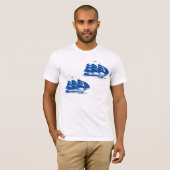 Twee zeilschepen Mannen T-Shirt (Voorkant volledig)
