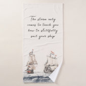  twee zeilschepen op het Zee Johan Teyler Badhanddoek (Badhanddoek)