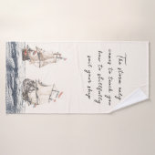  twee zeilschepen op het Zee Johan Teyler Badhanddoek (Badhanddoek)