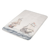  twee zeilschepen op het Zee Johan Teyler Badmat (Gekanteld)