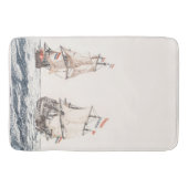  twee zeilschepen op het Zee Johan Teyler Badmat (Voorkant)